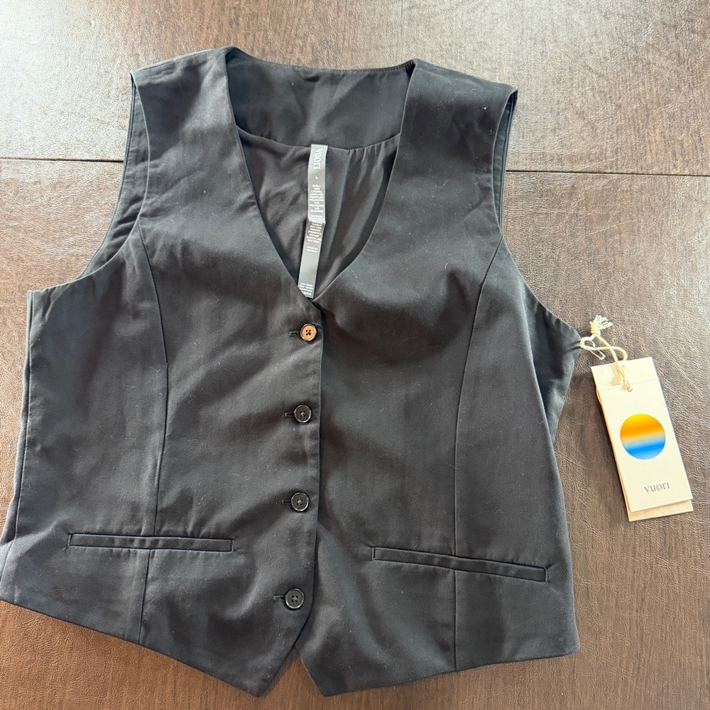 Black Women's Coastline Black Vest by Viori Sz L New with Tags